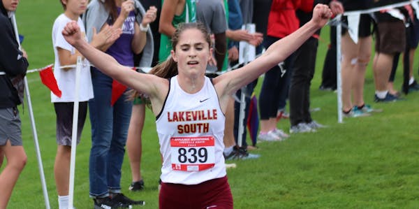 Claire Vukovics of Lakeville South is ranked eighth in girls’ Class 3A cross-country