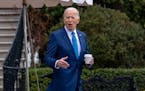 President Joe Biden walks out of the White House in Washington, Wednesday, Feb. 28, 2024, to board Marine One for a short trip to Walter Reed National