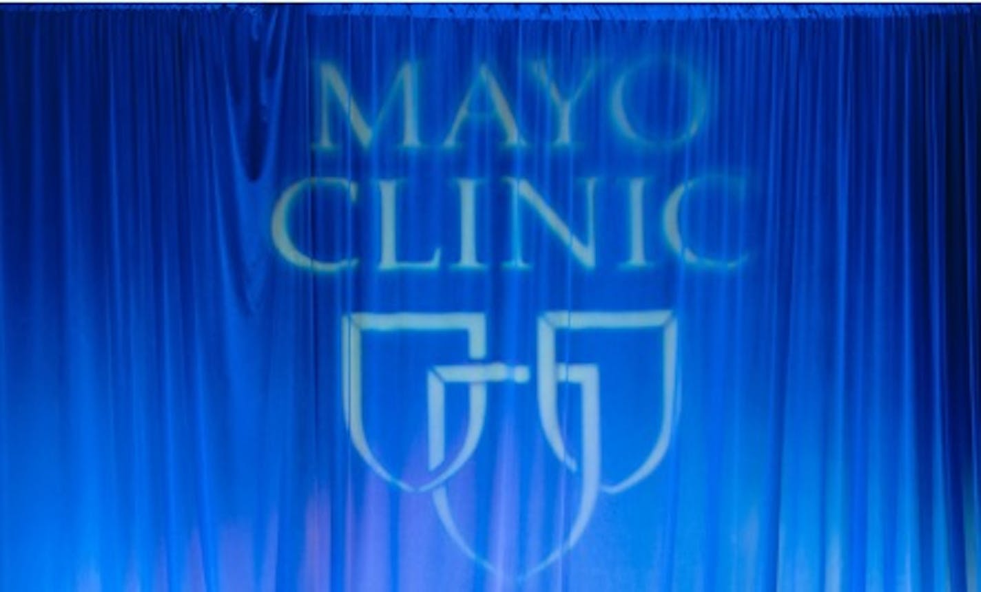 Mayo Clinic signage at an event