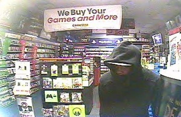 One suspect in the armed robbery of a GameStop store in St. Anthony.