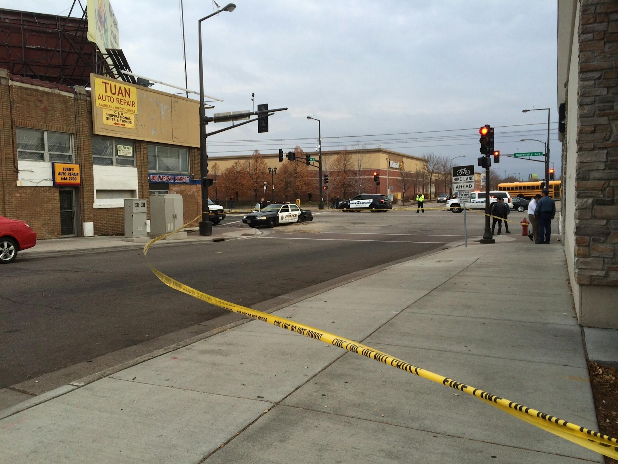 An eastbound Green Line light rail train was involved in a collision Monday afternoon in St. Paul with a police car, disrupting service, officials said. No injuries have been reported. The collision occurred near Pascal Street.