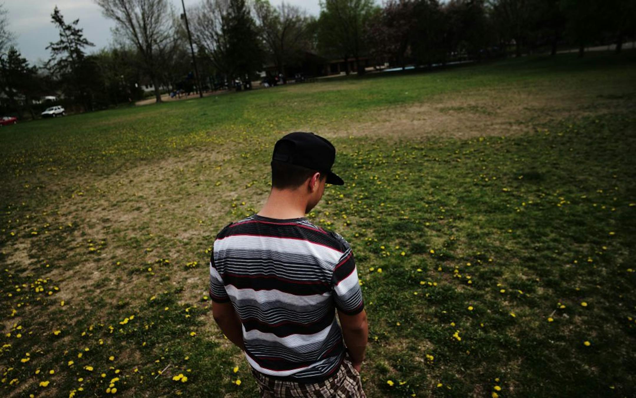 Elder Leiva,17, enjoys going to the park by himself. This is something he could not do back home because of gang violence.