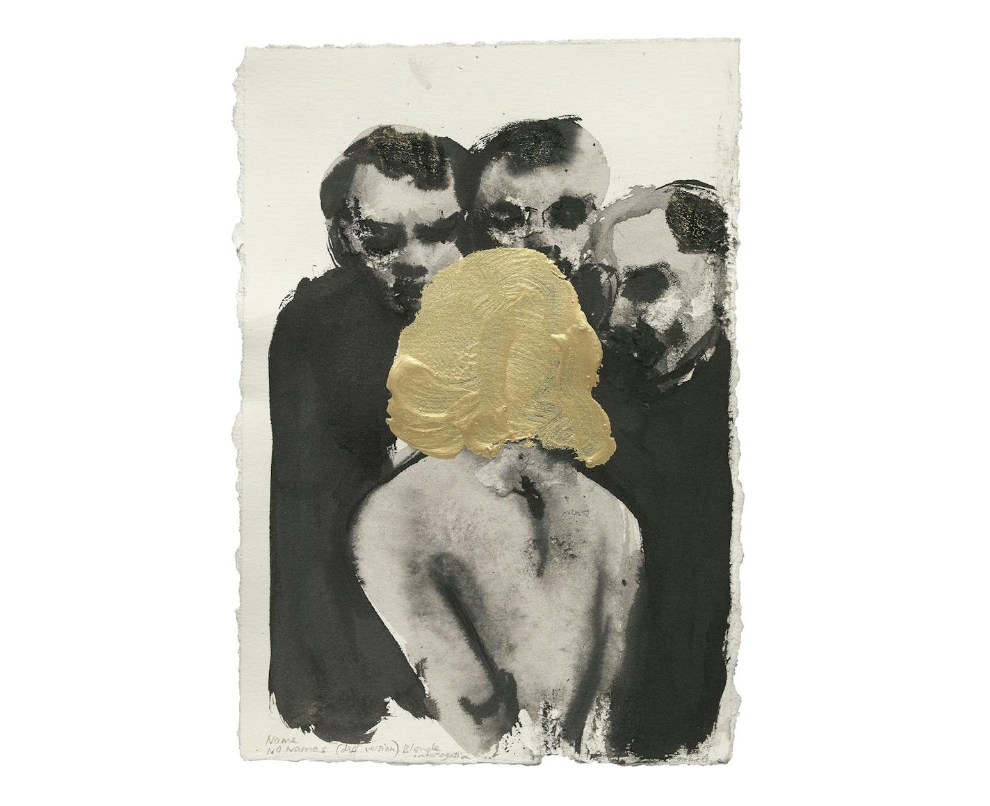 Marlene Dumas Name No Names, 2005 Ink, metallic acrylic on paper 12 3/16 x 8 7/16 in Private collection &#xa9; Marlene Dumas