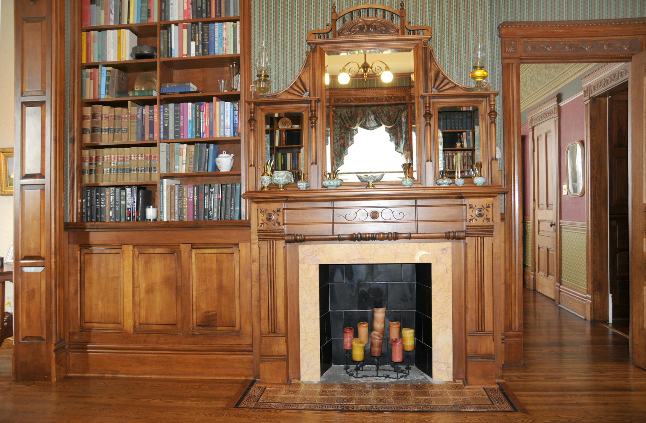 Library, Victorian home in St. Anthony Park
