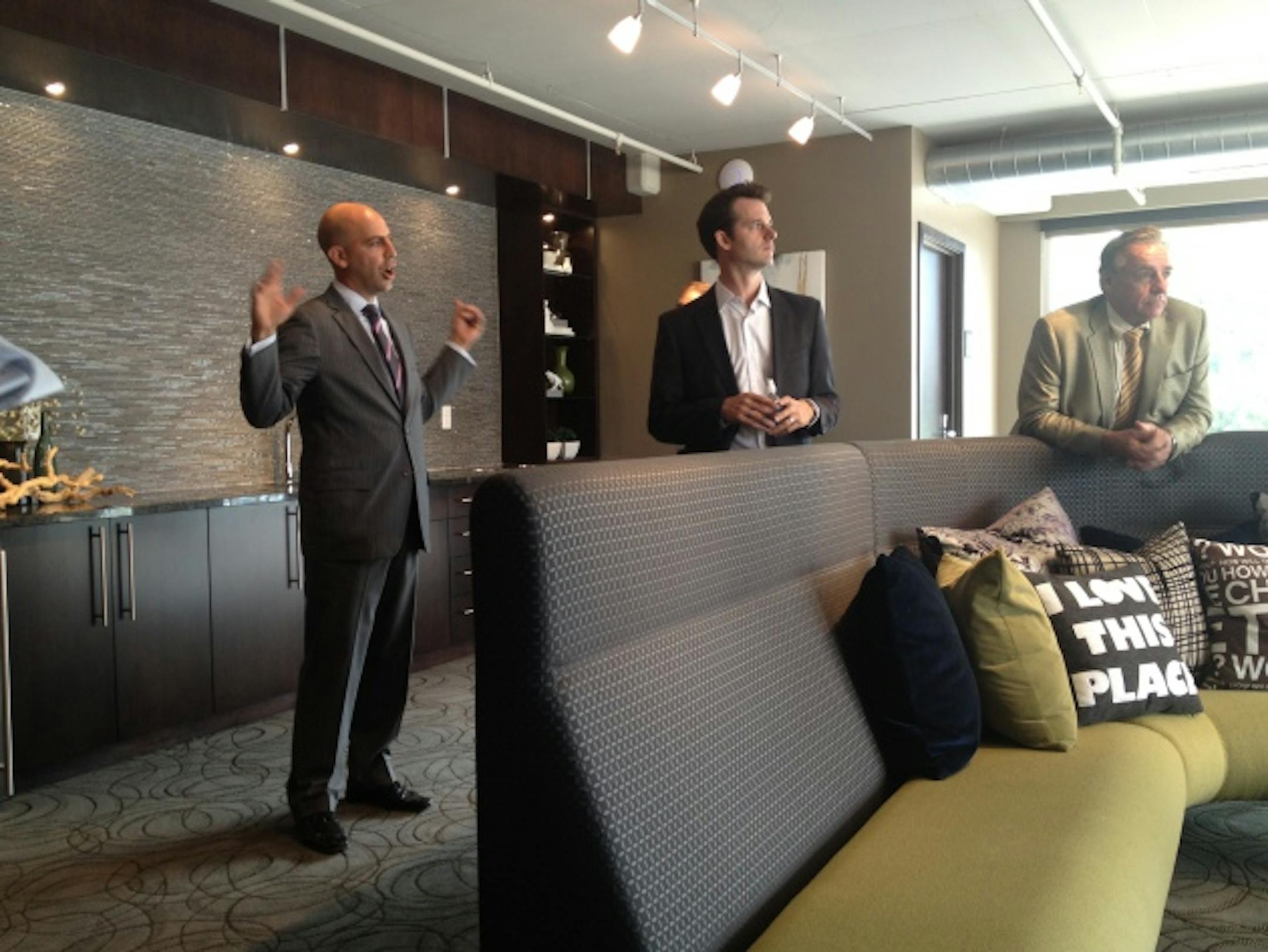 Excelsior Group's Chris Culp (left), Barranco and Kim Culp, also from Excelsior Group