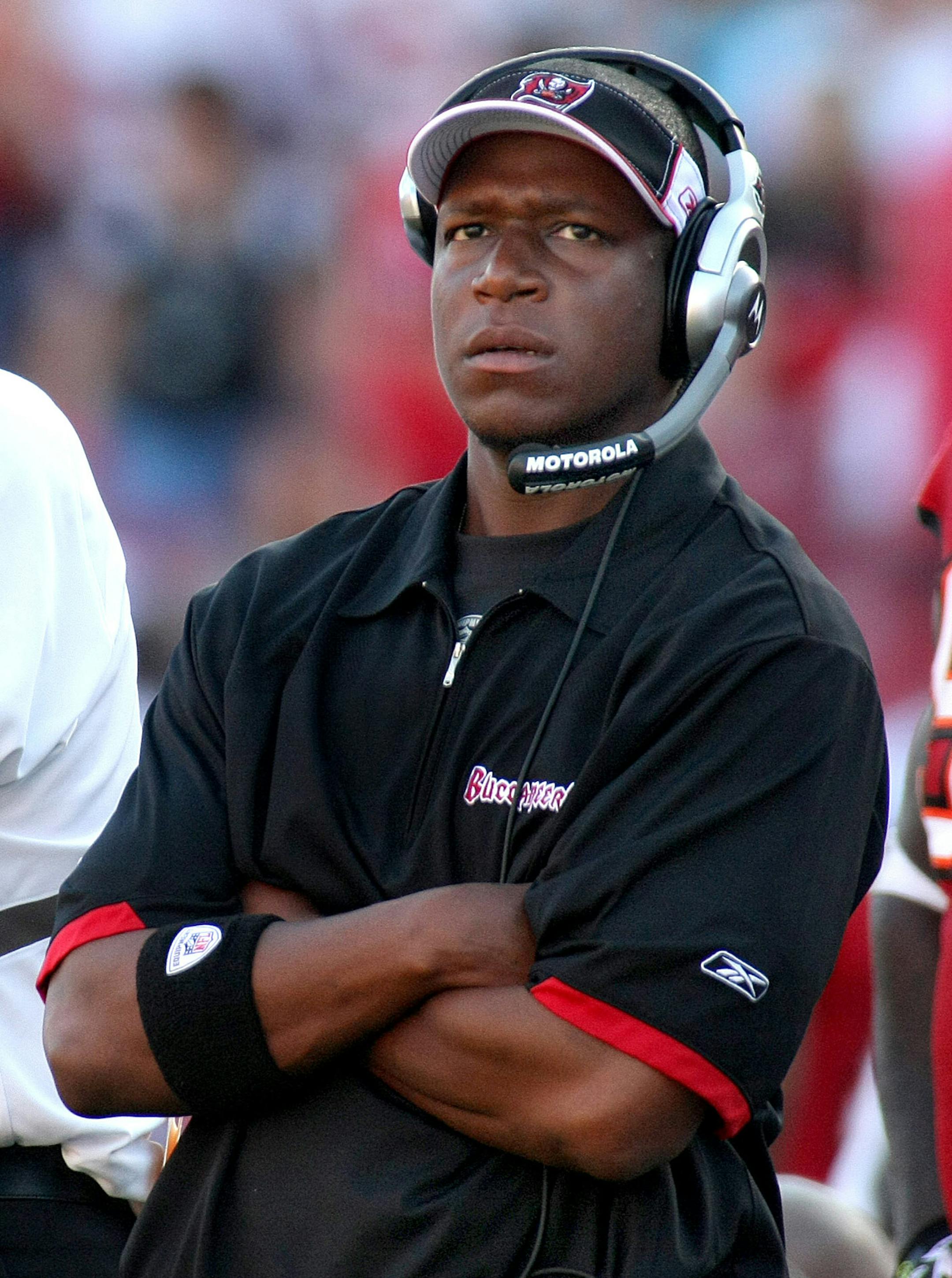 At 32 years old, Raheem Morris takes over as head coach in Tampa Bay — a testament to racial fairness and to his leadership potential.