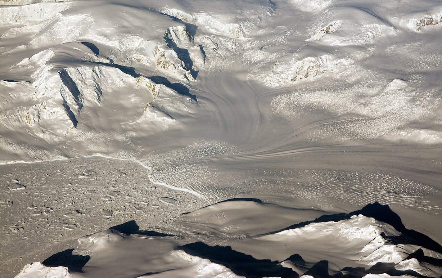 Glaciers seen during NASA's Operation IceBridge research flight to West Antarctica on Oct. 29, 2014. Illustrates CLIMATE (category a) by Chris Mooney (c) 2015 The Washington Post. Moved Monday, July 20, 2015. (MUST CREDIT: NASA photo by Michael Studinger)