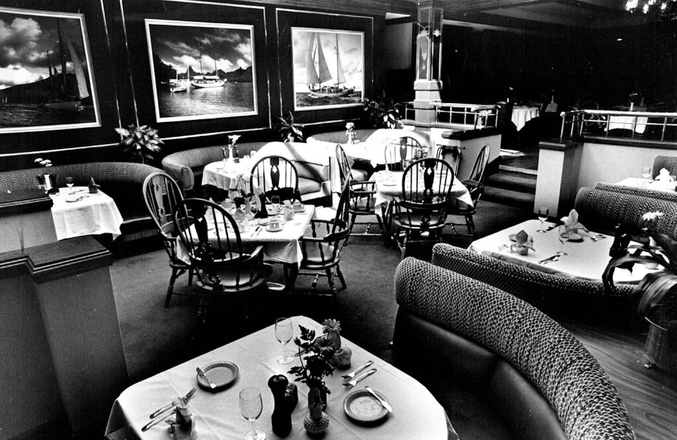 July 17, 1980 The dining room at The Anchorage. The shortage of good restaurant sea-food in the Twin Cities and the move by one of the most celebrated chefs in the territory to a new seafood restaurant give cause, to people who like to eat out, to take notice. Face it, top seafood restaurants are a tough act to pull off this far from the sea. Klaus Mitterhauser is an Austrian chef in his late 40s who first made a name for himself at General Mills as an award-winning chef and later at the Hennepi