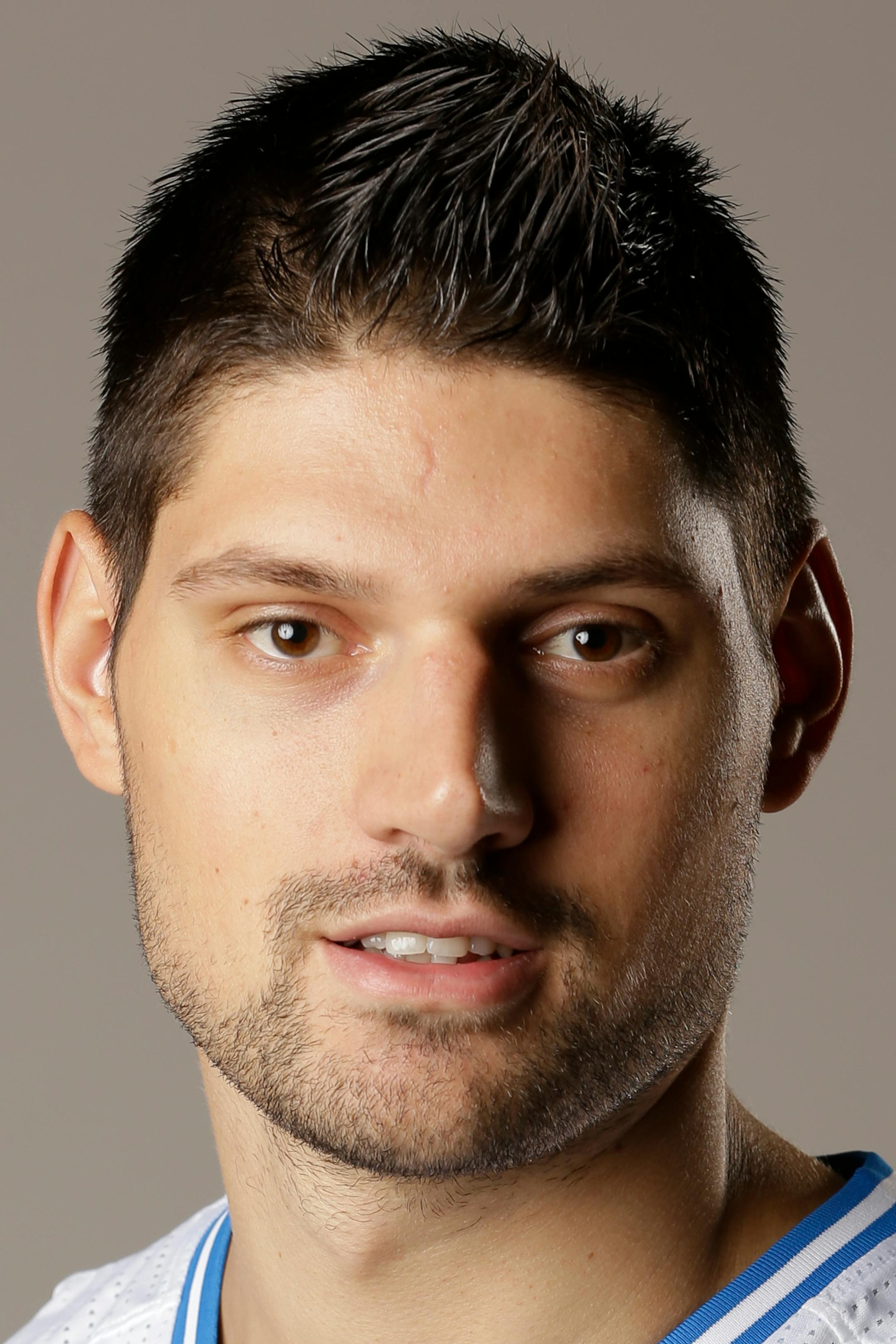 Orlando Magic center Nikola Vucevic during the basketball teams NBA media day , Friday, Sept. 25, 2015, in Orlando, Fla. (AP Photo/John Raoux) ORG XMIT: DOA