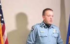 Minneapolis police spokesman Corey Schmidt at City Hall on Friday.