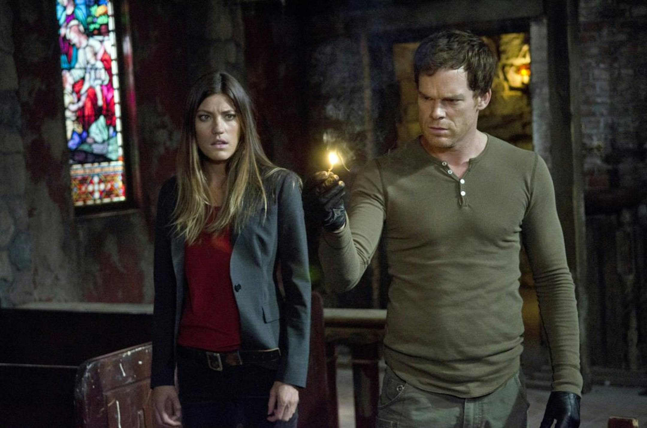 Jennifer Carpenter and Michael C. Hall in "Dexter."