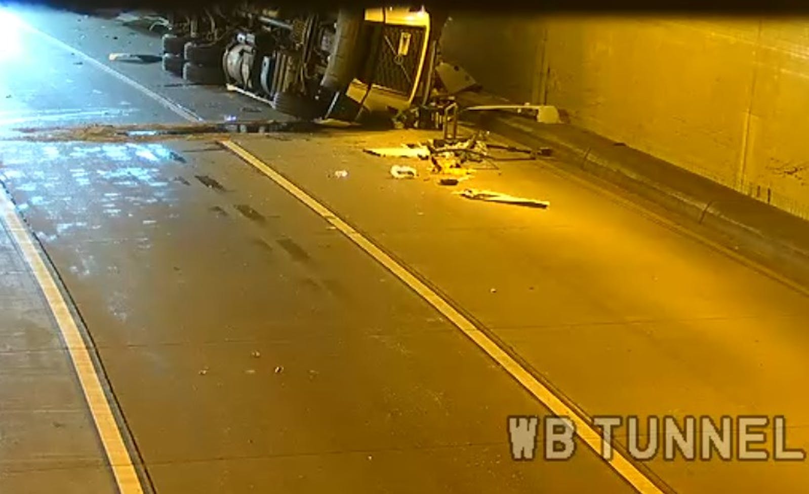 Semi crashed Friday in Lowry Hill tunnel.