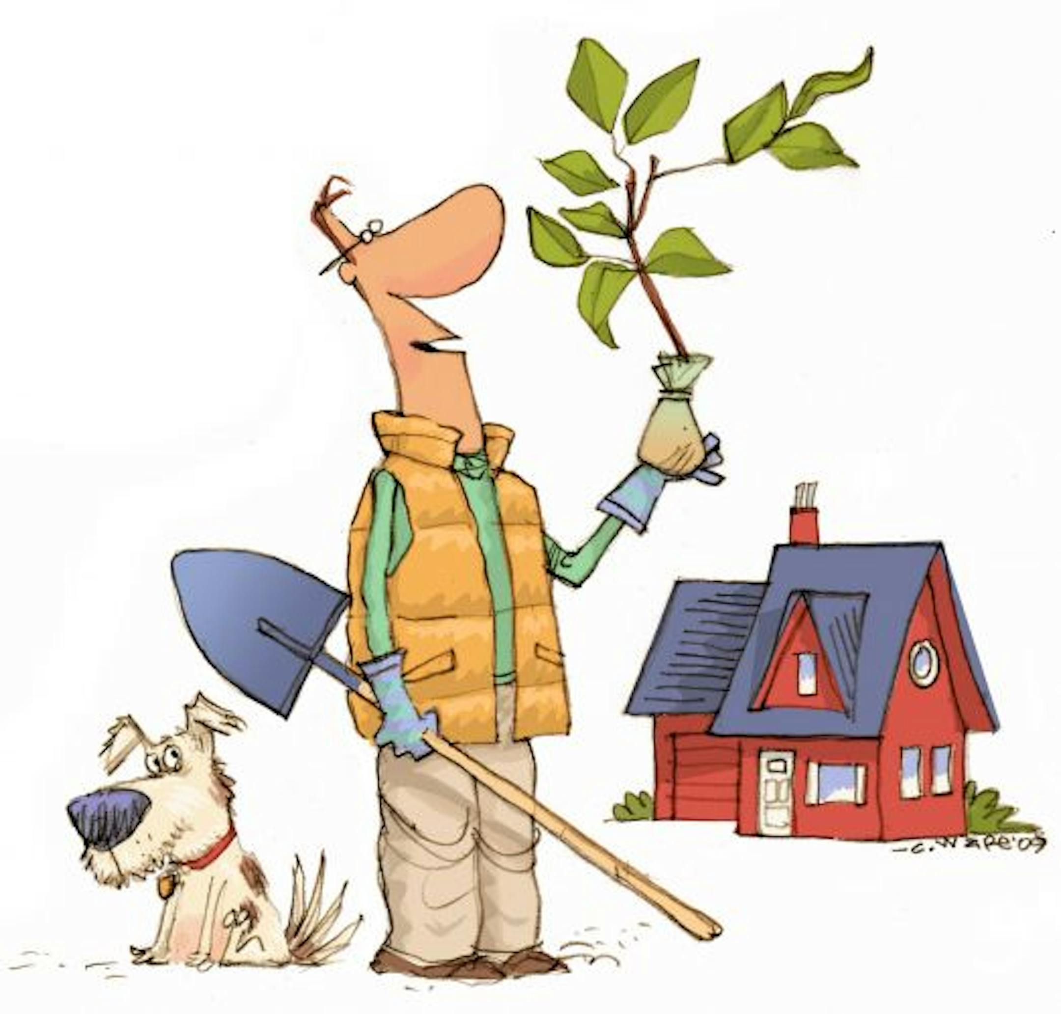 300 dpi Chris Ware color illustration of man about to plant a tree; can be used with stories about fall being a great time to plant a tree. Lexington Herald-Leader 2009<p> 10000000; 10004003; 2009; cat; FEA; krt; krt2009; krtcampus campus; krtfeatures features; krtgarden garden gardening; krthobby hobby; krtlifestyle lifestyle; krtnational national; krtworld world; LEI; leisure; LIF; lx contributed; mctillustration; tree; dog; planting; krtfall fall; ware