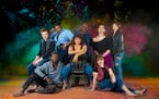 Members of the cast of “Smokey Joe’s Cafe” include, from left: (top row) Bradley Johnson, Uchenna Korus, Curtis Burton, Martinoa Mayotte, Camryn