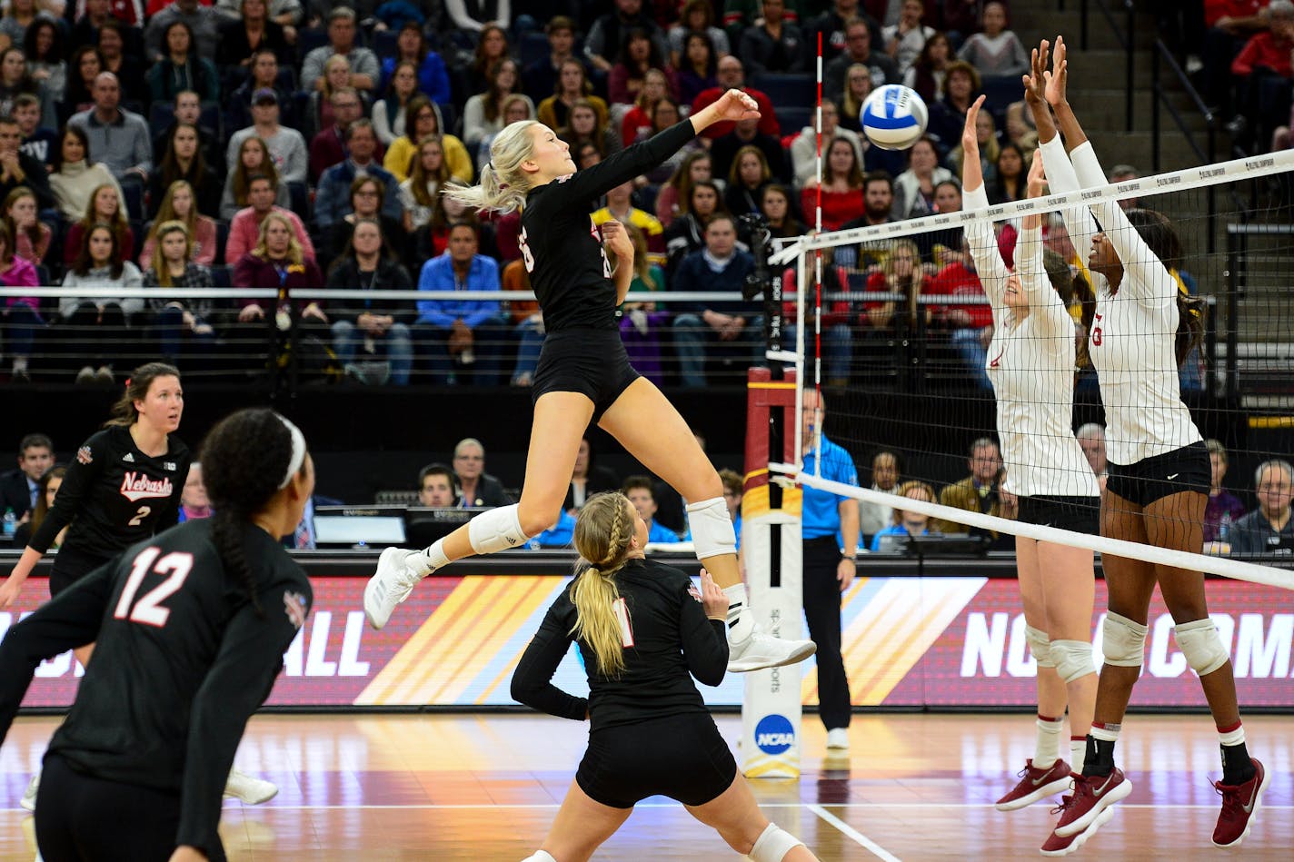 Nebraska middle blocker Lauren Stivrins