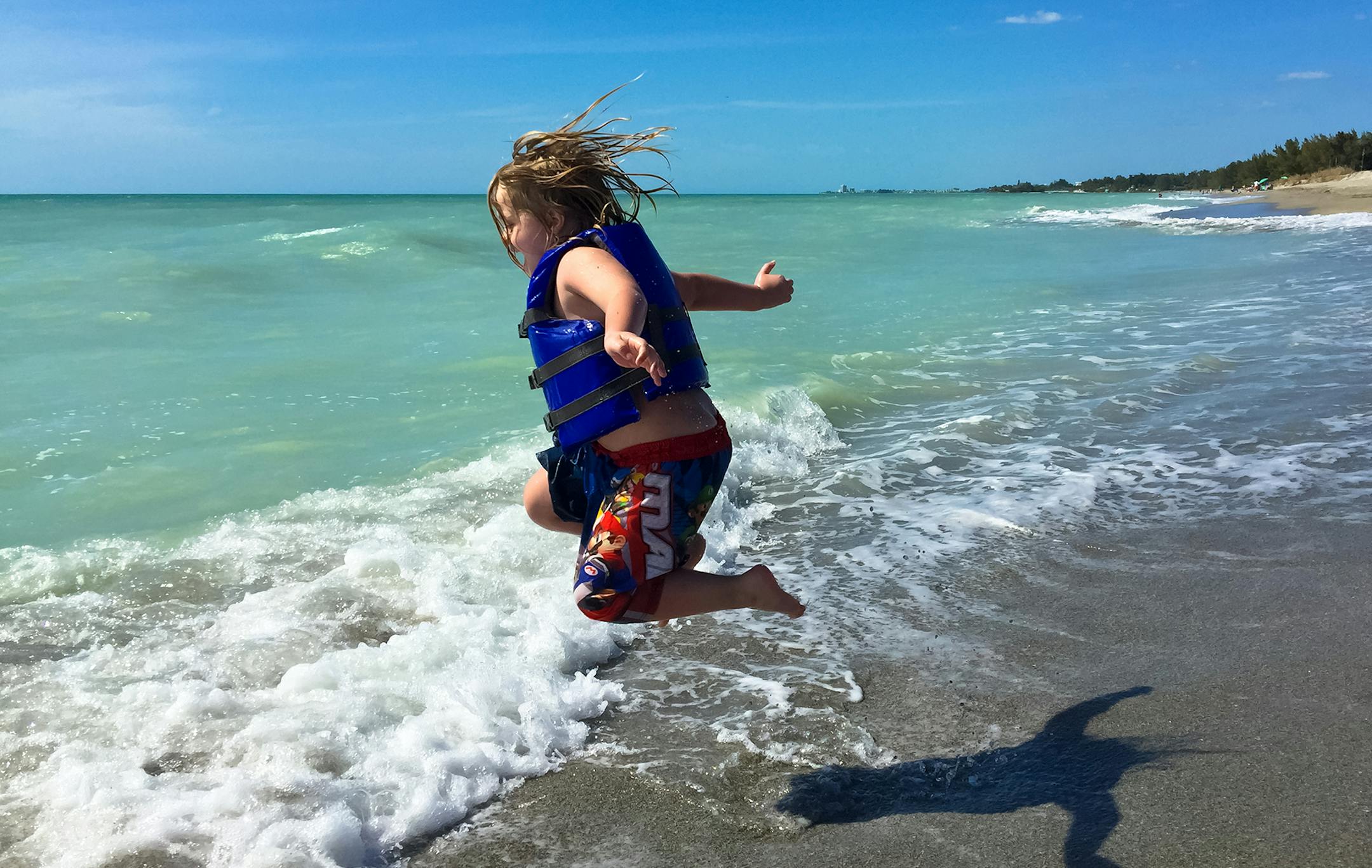 The Deering family of Mayer had a beach all to themselves while vacationing near Siesta Key, Fla., where dad Michael Deering captured son Leo's first ocean visit. (Hint: He liked it.) [focus032617