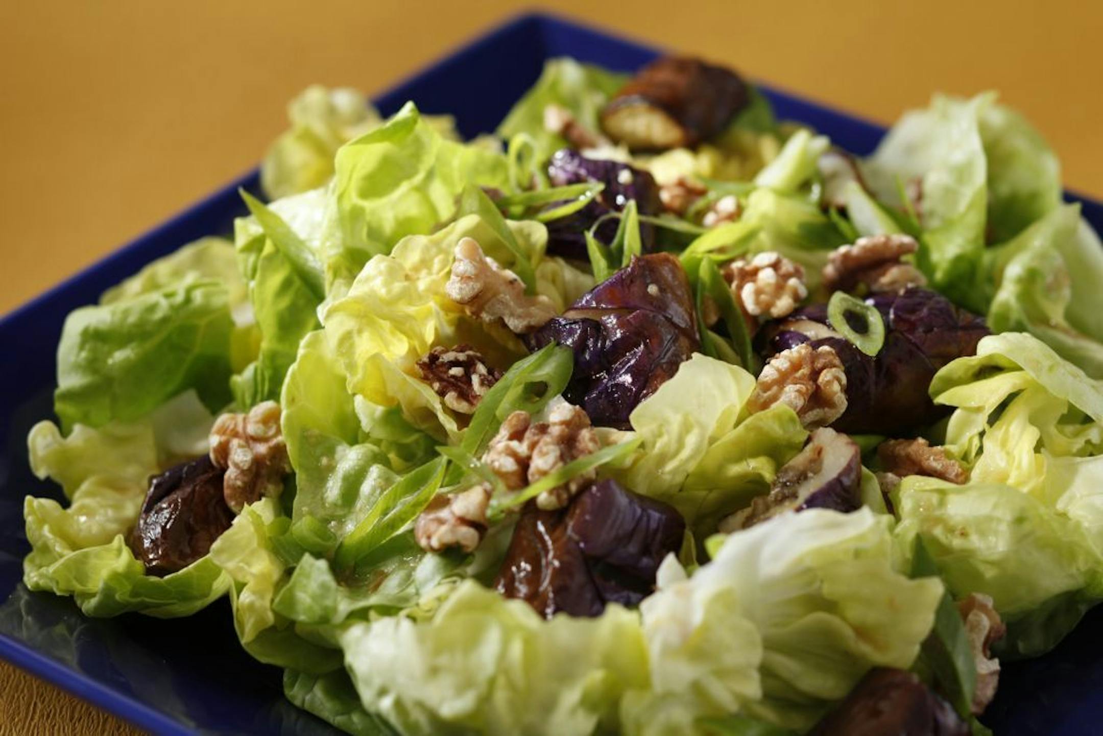 Grilled Eggplant Salad With Garlic-Miso Vinaigrette.