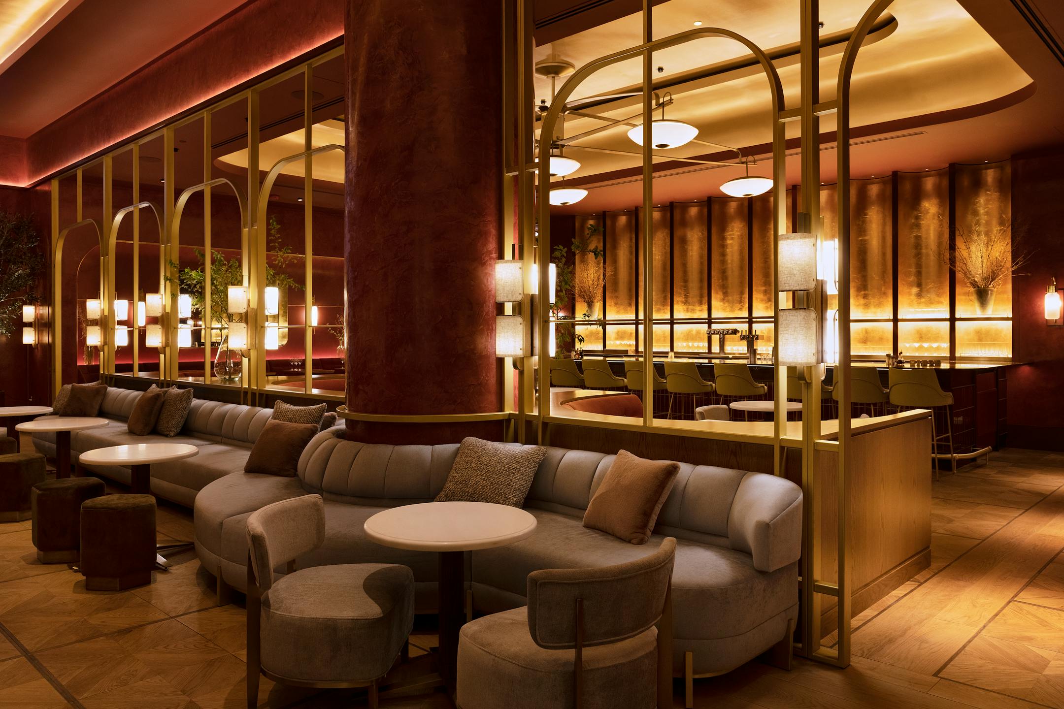 Photo Credit Roy Son; Mara bar area at the Four Seasons Hotel in downtown Minneapolis