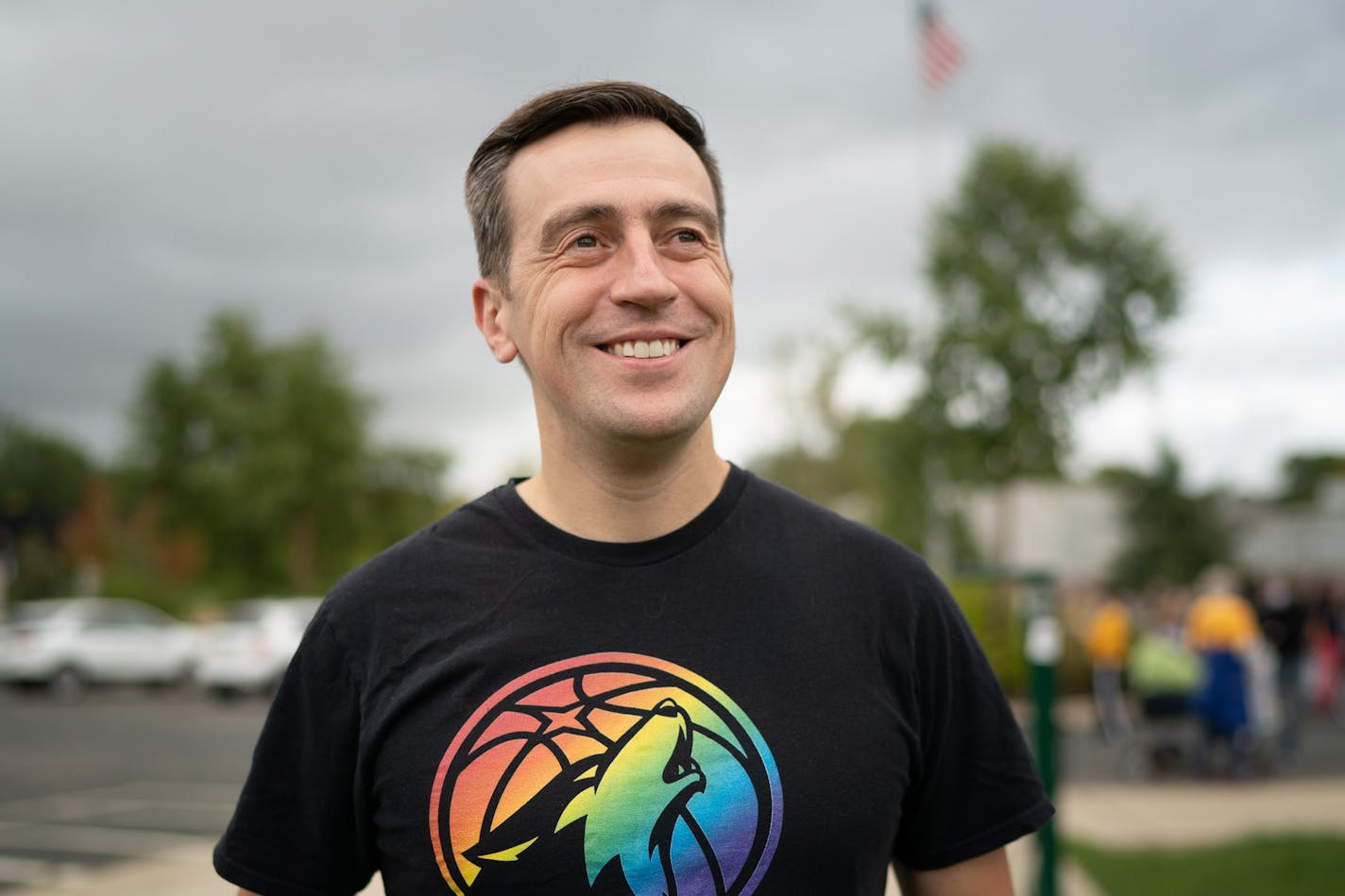 Dan Feehan, Democratic candidate for Minnesota's First Congressional District, is pictured campaigning in September 2020.