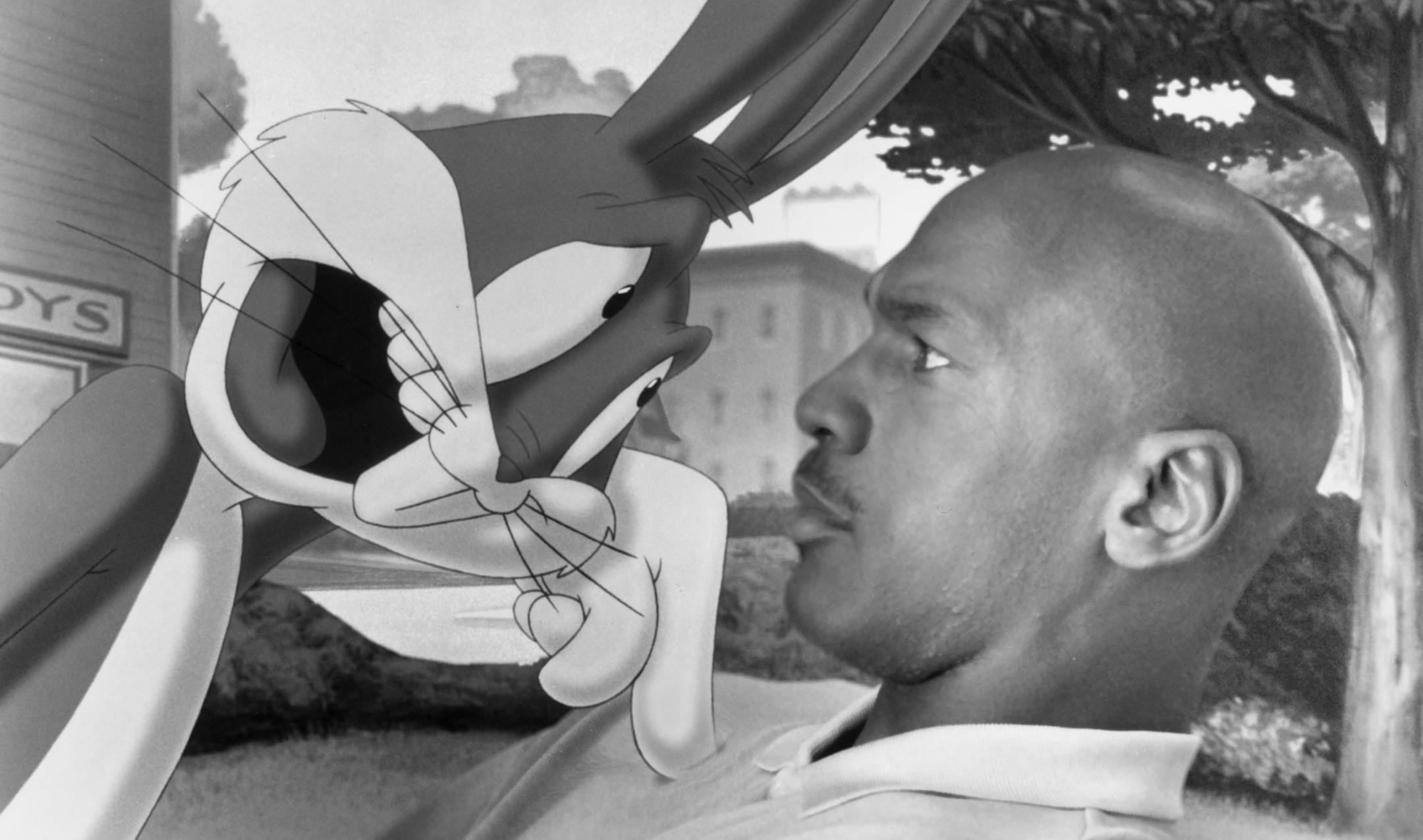 Bugs Bunny, left, and Michael Jordan, right, in the 1996 movie "Space Jam." Photo provided by Warner Brothers.