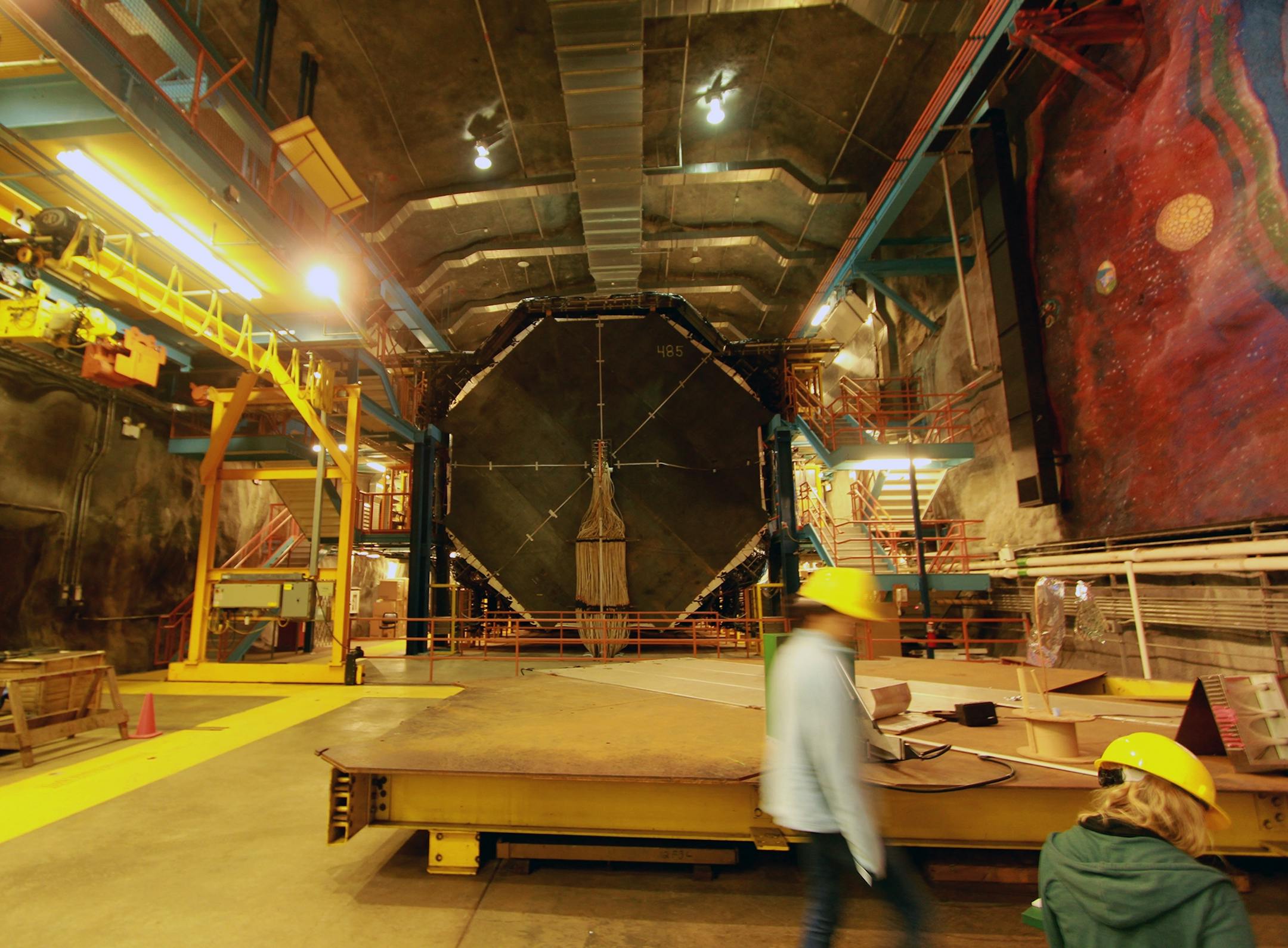 Machinery is used by physicists to research neutrinos in the physics lab at Soudan Underground Mine State Park in northern Minnesota.