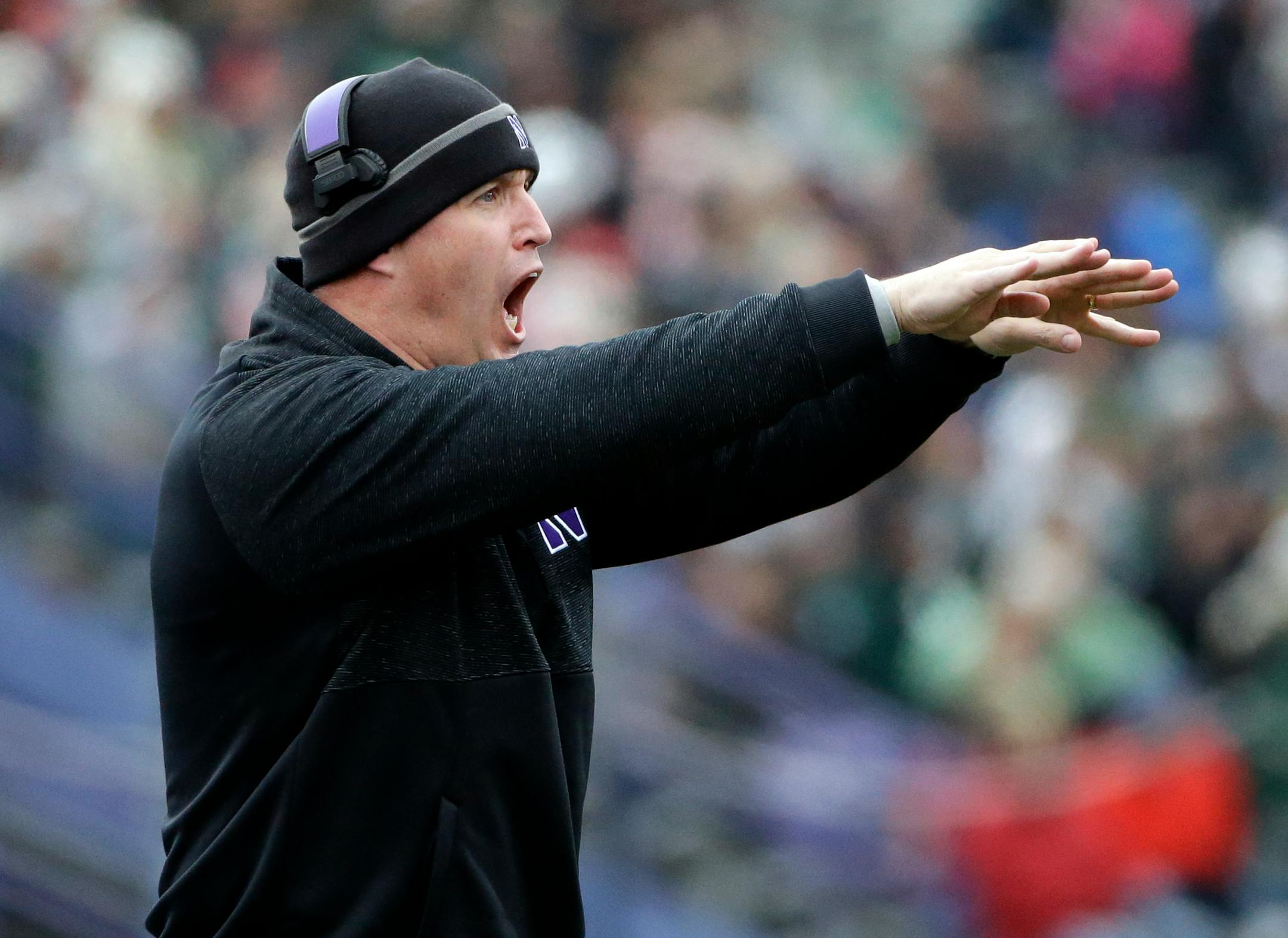 Northwestern coach Pat Fitzgerald