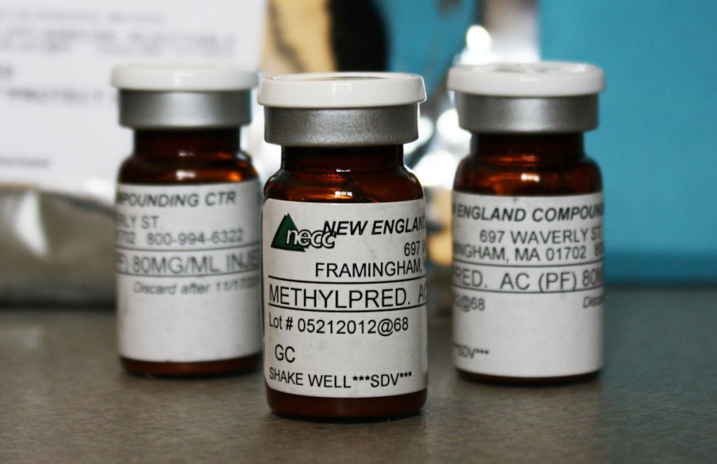 This photo provided Oct. 9, 2012, by the Minnesota Department of Health shows shows vials of the injectable steroid product made by New England Compounding Center implicated in a fungal meningitis outbreak that were being shipped to the Centers for Disease Control and Prevention in Atlanta from Minneapolis. About 17,700 single-dose vials of the steroid sent to 23 states have been recalled. The outbreak involves 10 states, including Minnesota.