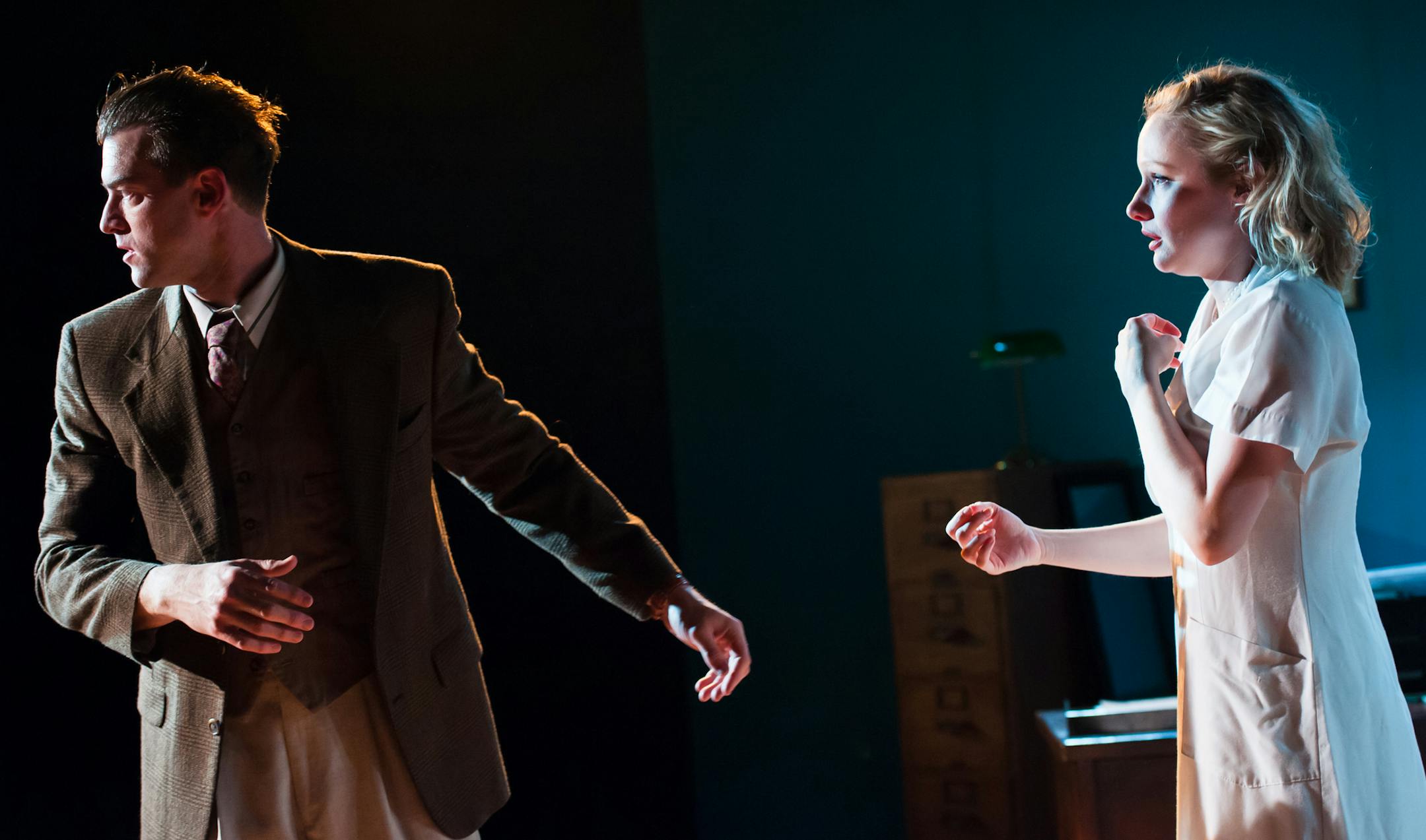 Peter Christian Hansen and Jane Froiland in "Rocket to the Moon"