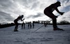 High school girls' skiers competed last February at the Nordic skiing state meet at Giants Ridge, which also hosts the annual Mesabi East Invitational