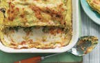 Broccolini and Asparagus White Lasagna is a popular recipe from the London-based restaurant Mildreds.