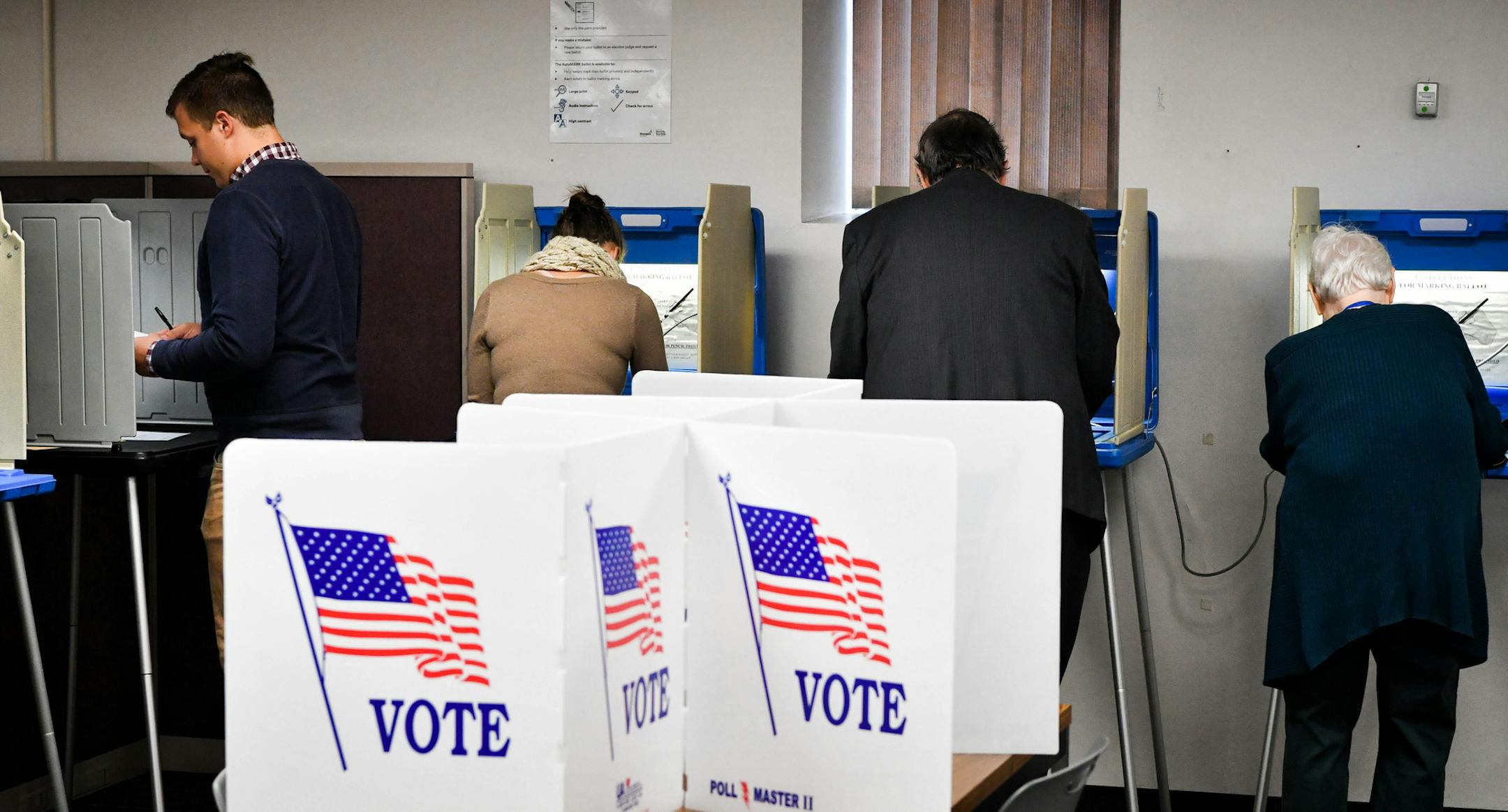 The early vote center on 3rd Ave Minneapolis on the first day of early voting.