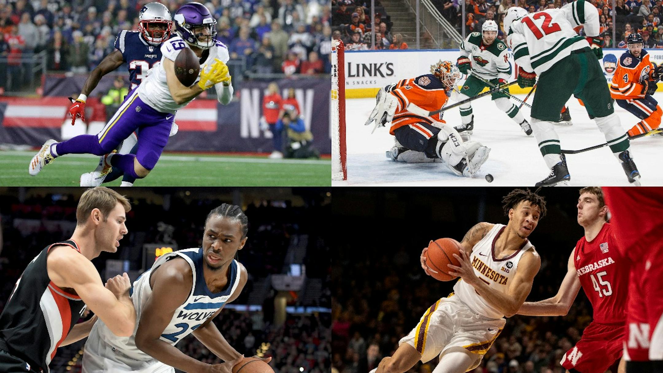 Four high-profile local teams are on the postseason fringes at various stages of their seasons: the Vikings, Wild, Timberwolves and Gophers men's basketball.