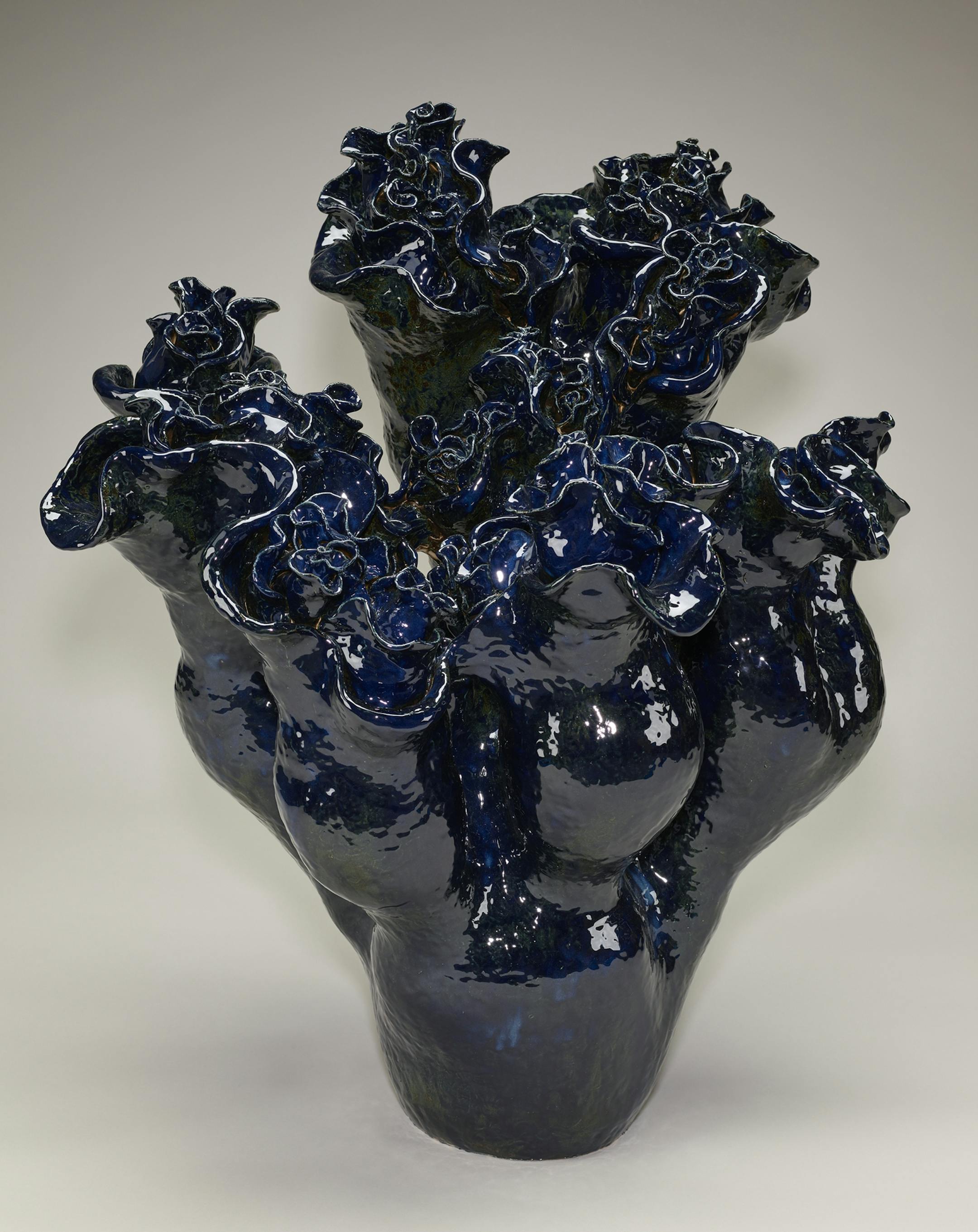 "Physarium" by Mori Aya, glazed stoneware, 2017. ORG XMIT: 127321