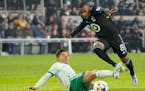 Minnesota United’s Joseph Rosales charged over Colorado’s Nicolas Mezquida on April 16. Rosales and Honduran countryman Kervin Arriaga will share 