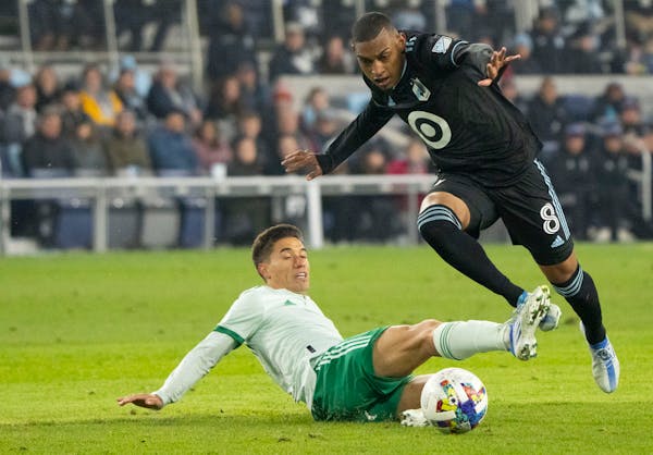 Minnesota United’s Joseph Rosales charged over Colorado’s Nicolas Mezquida on April 16. Rosales and Honduran countryman Kervin Arriaga will share 