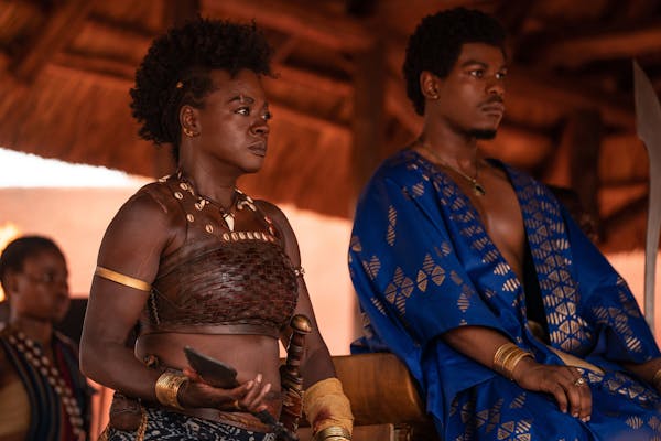 Viola Davis and John Boyega in “The Woman King.”