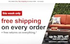 Target offers free shipping on online orders this week