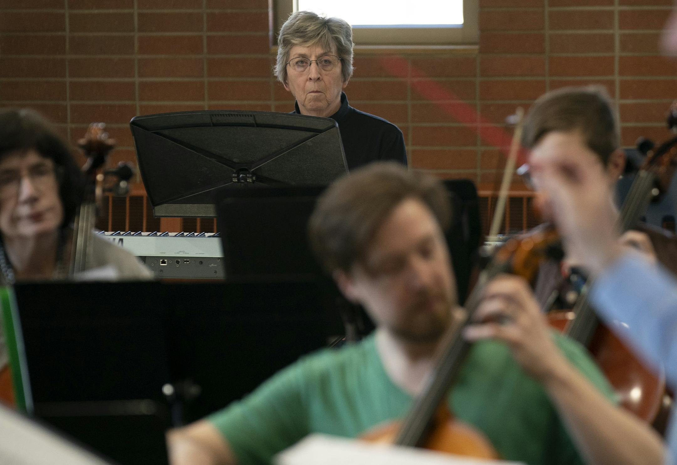 Lilah Aas played a double bass part on her keyboard during rehearsal. She is among the players from the Southeastern Minnesota Chamber Orchestra in Albert Lea, who followed Brock Besse to Rochester when he formed the Rochester Pops Orchestra. ] JEFF WHEELER • jeff.wheeler@startribune.com Brock Besse starts up new orchestras wherever he lands. First that was in Albert Lea, and now it's in Rochester, where he launched the Rochester Pops Orchestra. The band rehearsed ahead of their last conc