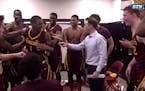Pitino in victorious Gophers locker room: 'Let's keep this train moving'