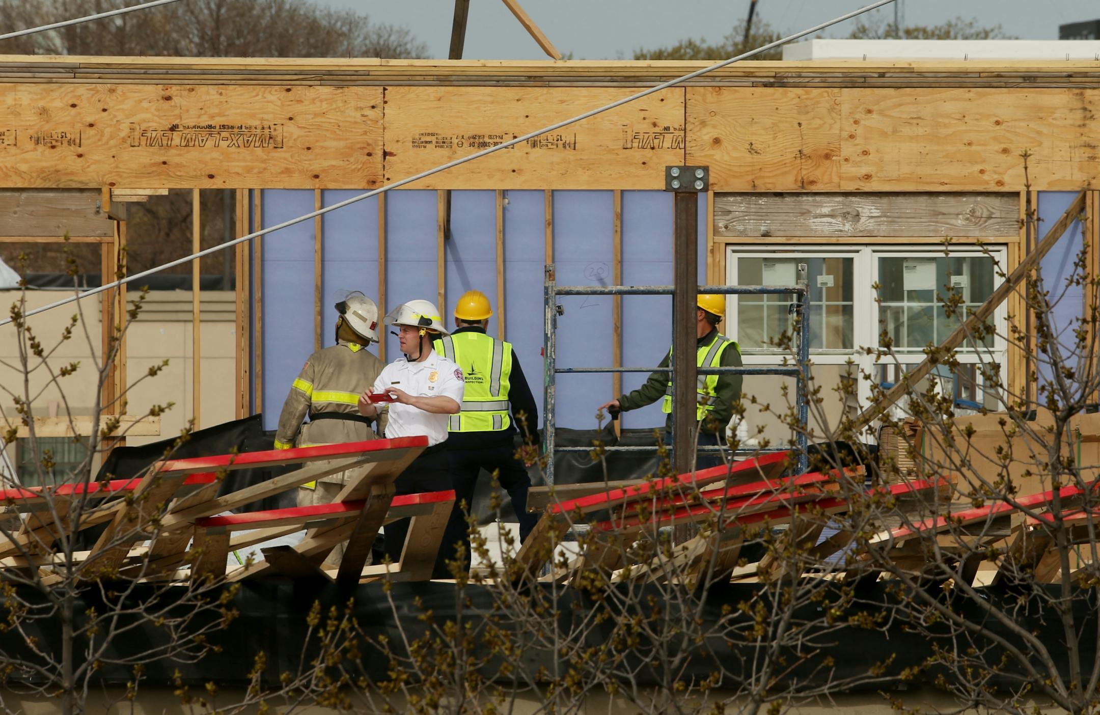 At least part of a retail building in south Minneapolis where construction workers were on the job has collapsed, according to police. Part of Karmel Square, at 2910 Pillsbury Avenue just north of W. Lake Street, gave way around 8:45 a.m.