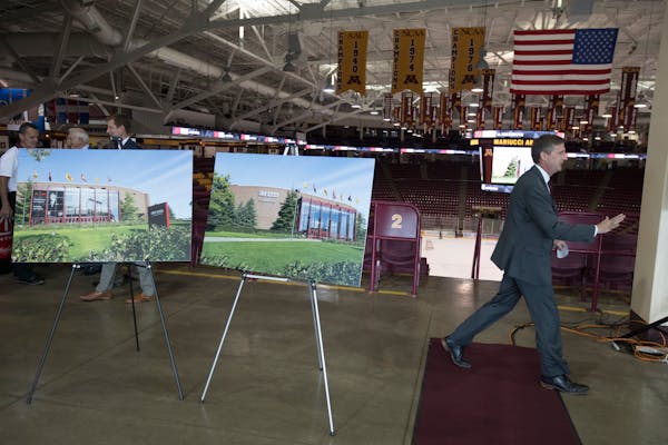 Mark Coyle, Gophers AD, announced the new naming 3M Arena at Mariucci