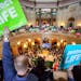 Thousands packed the Capitol Rotunda for the 40th annual March for Life sponsored by Minnesota Citizens Concerned for Life. On the top of the MCCL 201
