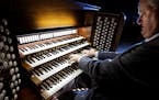 Professor Dean Billmeyer played the newly refurbished pipe organ at Northrop Auditorium. The organ uses almost 7000 pipes. ] CARLOS GONZALEZ &#xef; cg