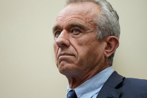 FILE - Robert F. Kennedy, Jr., testifies before a House Judiciary Select Subcommittee hearing on Capitol Hill in Washington, July 20, 2023. (AP Photo/Patrick Semansky)