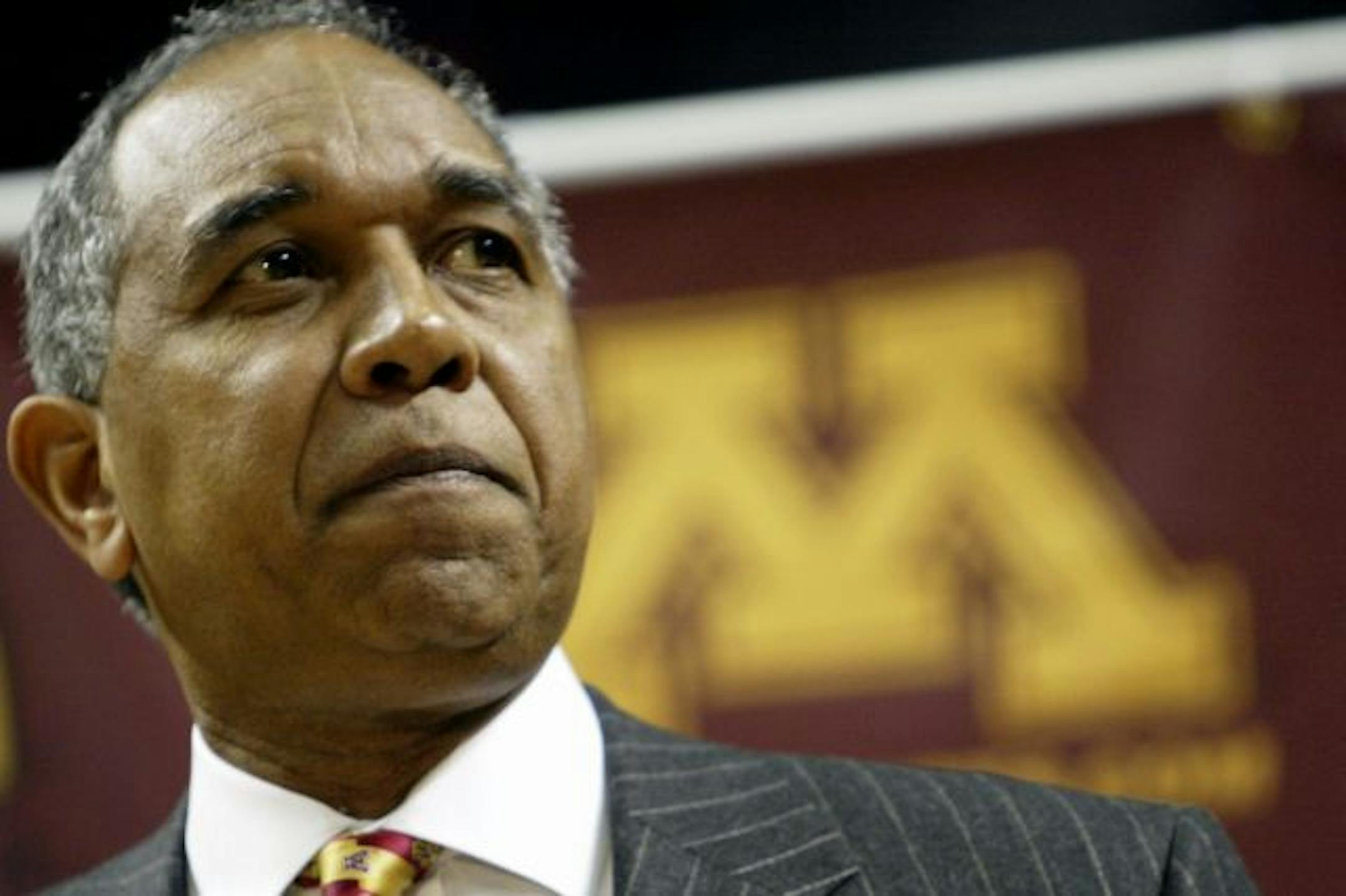 RENEE JONES SCHNEIDER � reneejones@startribune.com Minneapolis, MN - March 23, 2007 - Tubby Smith at a press conference at Williams Arena announcing him the new Gopher men's basketball coach.
