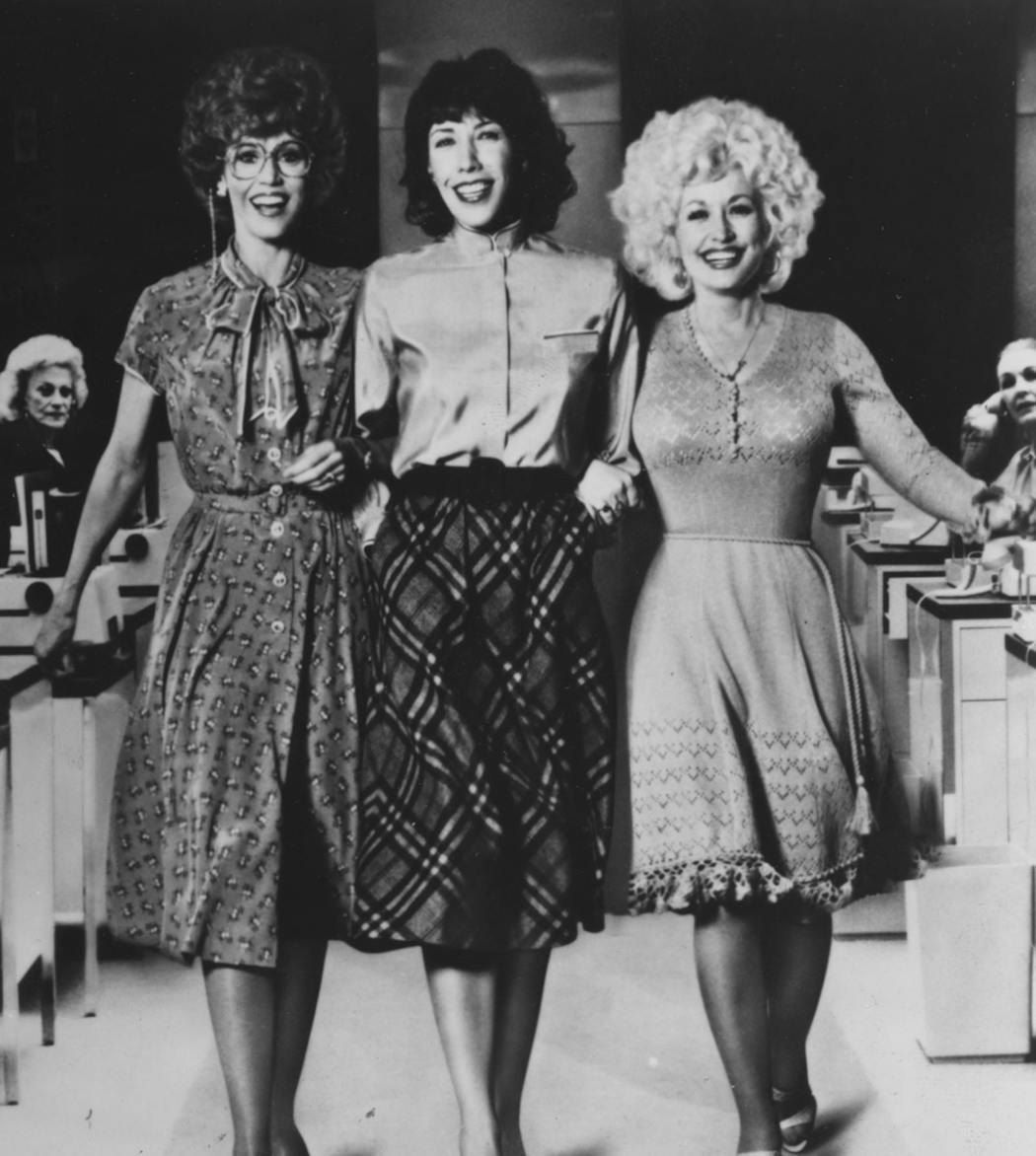 Jane Fonda, Lily Tomlin, and Dolly Parton star in the 1980 movie '9 to 5.'