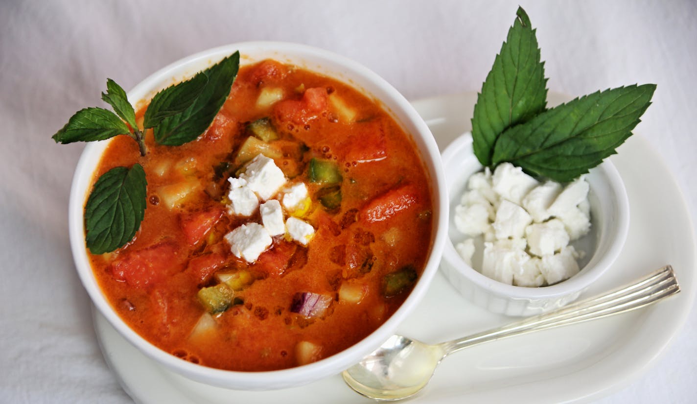 Watermelon Gazpacho.