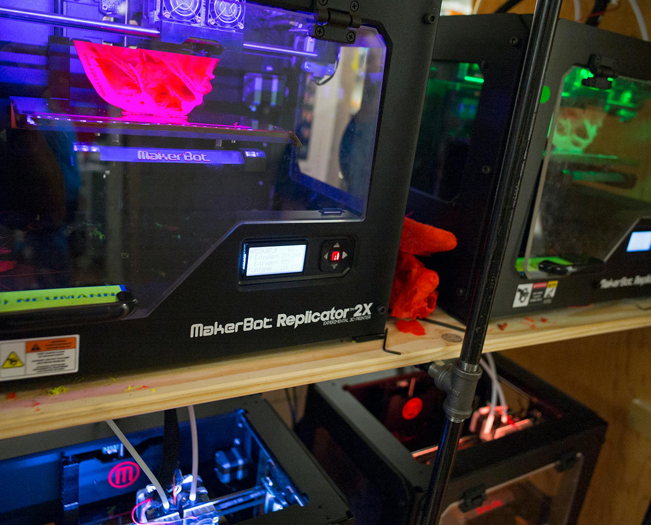 At the Visible Heart Research laboratory on the U of M campus, a model of the human heart is made using a 3D printer before a surgeon operates on the patient.