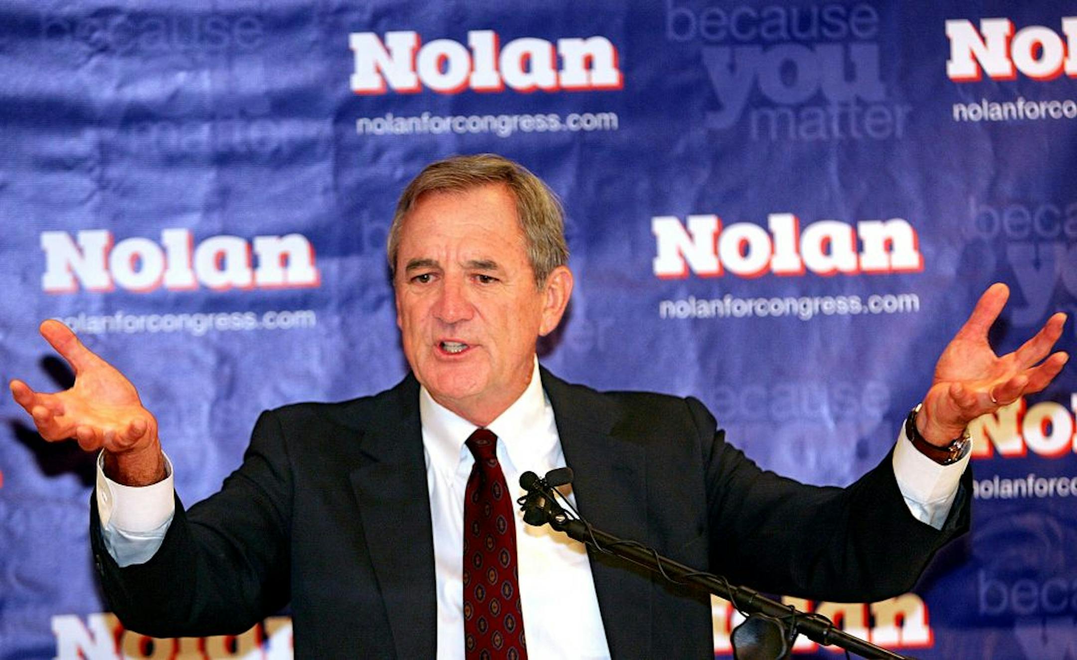 DFL-endorsed Rep. Rick Nolan of District 8 defeated two candidates in the primary. Now he hopes to unseat Republican Rep. Chip Cravaack.