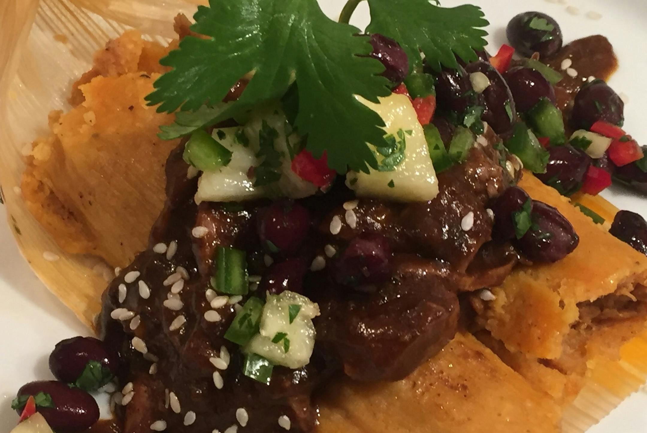Slow Roasted Pork Mole Tamale